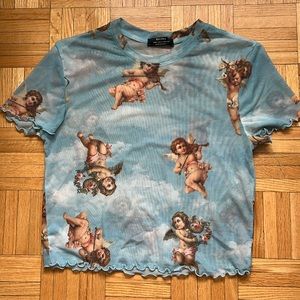 Sheer baby cherub crop